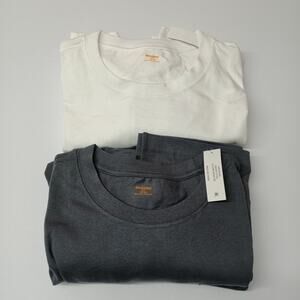 2 Brahma Long Sleeve Core Work T-Shirt 4XL 58-60 White And Gray Pocket Tee